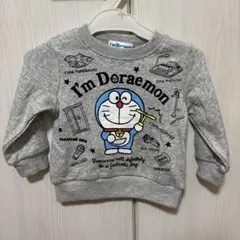 I'm Doraemon 総柄 長袖トレーナー グレー