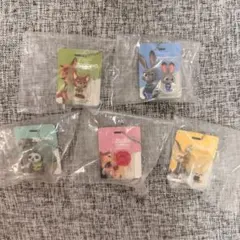 ズートピア ブリスターチャームコレクション ガチャ　全５種 コンプリートセット