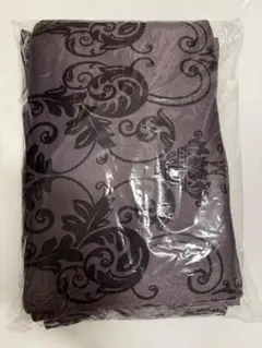 フローラルパターン パープル ドレープカーテン 2枚セット