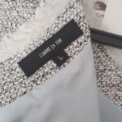 COMME CA ISM 半袖ツイードワンピース L
