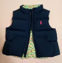 Ralph Lauren KIDS ダウンベスト 紺×花柄　12M②