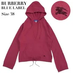 【美品】バーバリーブルーレーベル ニット セーター カシミヤ混 38 刺繍ロゴ