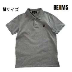 BEAMS ポロシャツ グレー スカル刺繍 Mサイズのサムネイル