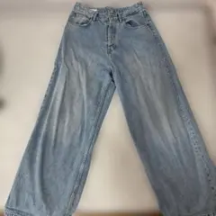 ZARA 34 TRFバギーバルーンミッドライズデニムパンツ ブルー - メルカリ