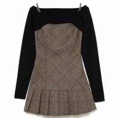Selena check mini dress