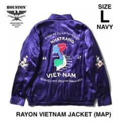 人気商品＊HOUSTON 51471 レーヨンジャケット ベトジャン Lのサムネイル