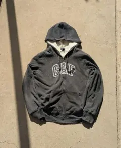 old GAP zip parker glay Foodie 裏起毛 フェード