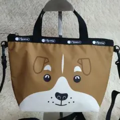 【レスポートサック】 ２Wayトートバッグ ショルダーバッグ ワンちゃん