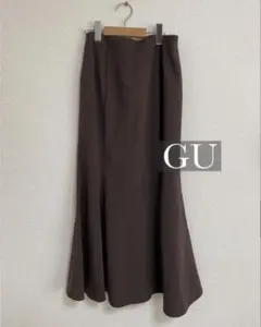 美品！GU フレアスカート ブラウンのサムネイル