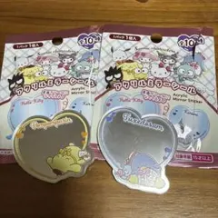 산리오 キャラクターズ アクリルミラーシール 폼폼푸린 タキシードサム