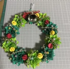 折り紙 ハンドメイド クリスマスリース ②