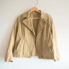 MACPHEE トゥモローランド　ラムファー襟ブルゾン　ベージュ系　M
