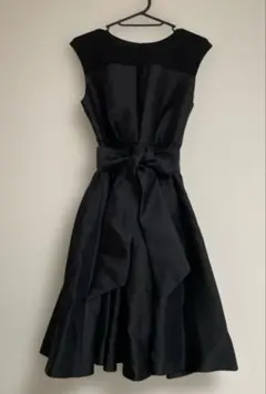 ブラックフレアドレス リボン付き