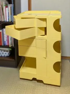 昭和レトロポップ オレンジ色 5段チェスト タンス 丸型取っ手付き