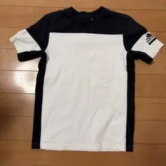 adidas ホワイト ネイビー Tシャツ 160/80