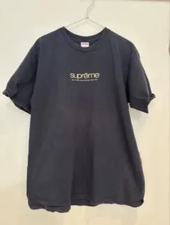 Supreme アップリケロゴ Tシャツ ネイビー - メルカリ