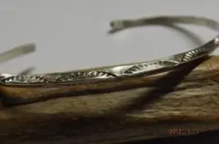 USA製インディアン　大きい big バングル　シルバー　id02XL g943