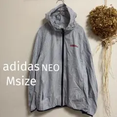 【アディダス】 M♪ ストライプ フーディ ジャンパー 長袖 ブルーのサムネイル