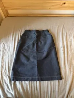 古着 デニム ひざ丈 スカート