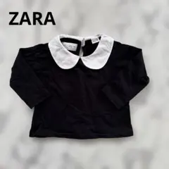 ZARA 襟付きシャツ カットソー　黒白　80cm