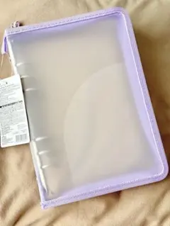 6リングファイル　A5 ジッパー付　パープル