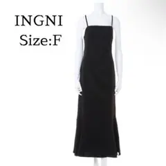 美品⭐︎　INGNI　イング　スリットマーメイドキャミワンピース　ブラック　F