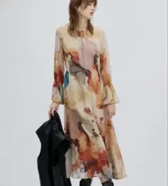 アメリビンテージ　UNDRESSED AMELIA INK ART DRESS