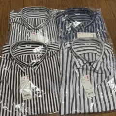 【新品未使用/4枚セット】ユニクロ Lサイズ シャツ ストライプ UNIQLO