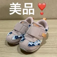 美品❣️asics/アシックス/ アイダホ MINI/ピンク/花柄/14.5