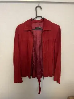 GIORGIO ARMANI スエードレザージャケット レッド