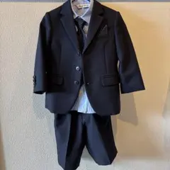 キッズフォーマルスーツ4点セット 110 ネイビー　卒園式　入学式　男の子