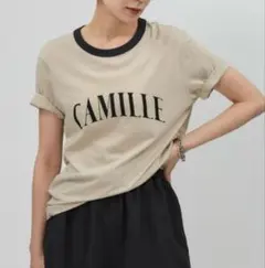 BABYLONE バビロン CAMILLE バイカラー Tシャツ ベージュのサムネイル