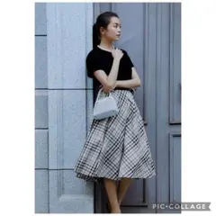 フォクシーFoxey★スカートMs.Vichy★チェックプリーツスカート★38のサムネイル