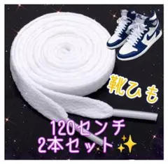 靴紐 スニーカー 120cm NIKE adidas vansフラット 白