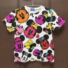 ディズニーリゾート 公式Tシャツ キッズ 総柄 ミッキー ミニー 150