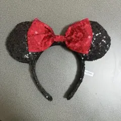 ミニーマウス風スパンコールカチューシャ