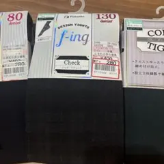 Fukuske f-ing タイツ 3点セット L-LL リボン　チェック