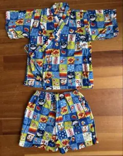 アンパンマン 総柄甚平 子供用 パジャマ 夏お祭り 夕涼み外遊び花火大会 盆踊り