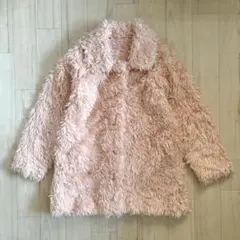 G.V.G.V】コレクション受注品ピンクレッキスファーコート日本製／希少 