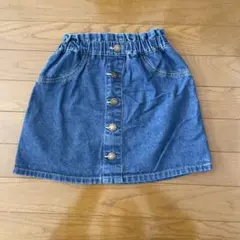 デニム スカート ウエストゴム キッズ 140