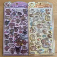 うるちゅるpopシール　ポムポムプリンベビー、日焼けキティセット