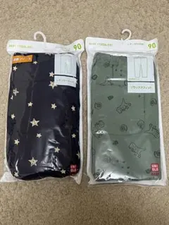 【新品未開封】ユニクロ レギンス フリース リラックス 90㎝ 10分丈