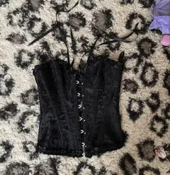 グランジ系　トップス　コルセット　ベスト　レース