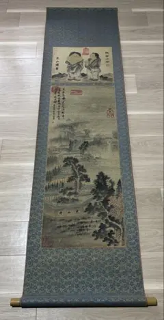 真作】掛軸 達磨祖師 力強く描かれた禅の祖師像 共箱入 T135 - メルカリ