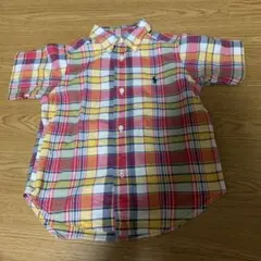 ラルフローレン チェック柄 ベビー　キッズ　シャツ 半袖　90センチ