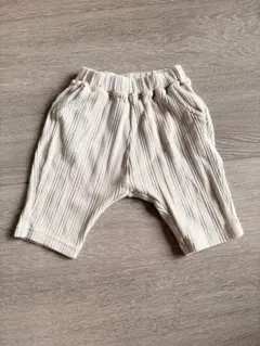 【サマナルパンツ】GU リブパンツ　オフホワイト　80