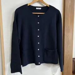 スタディオクリップ 上品カーディガン 紺 F