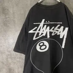 stussy Tシャツ L ブラック 8ボール ゆるだぼ 定番◎