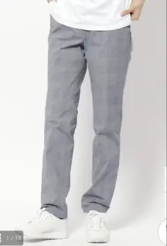 adabat　レディース　クールタッチグレンチェックストレートパンツ　Sサイズ