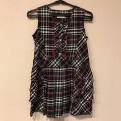 値下げ　チェックワンピース 120センチ